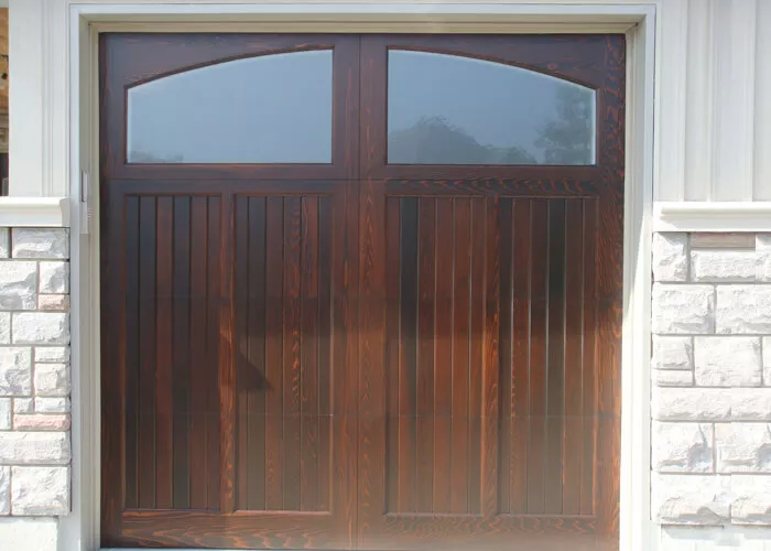 Custom Wood Door, 1 door, medium Brown color, with arch
