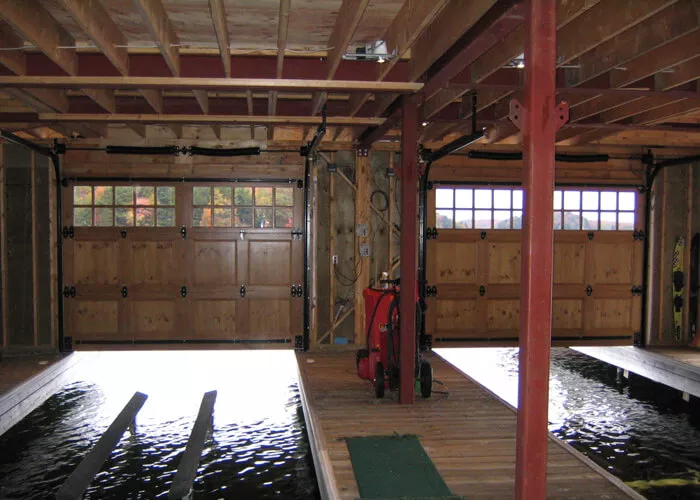 Custom Wood Door, 2doors, Inside view, at the marina